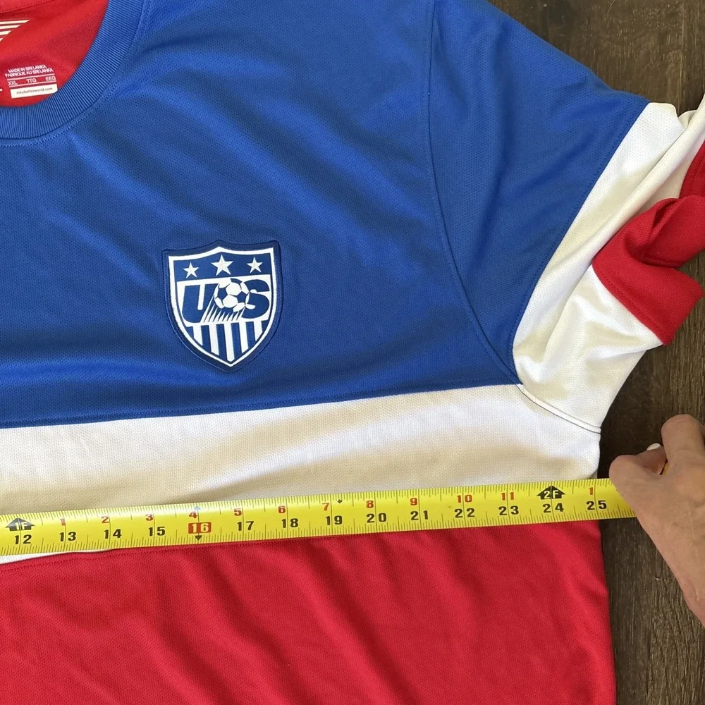 NIKE DRI FIT USA NATIONAL TEAM AUTHENTIC Soccer Futbol Jersey XXL 2014 MINT